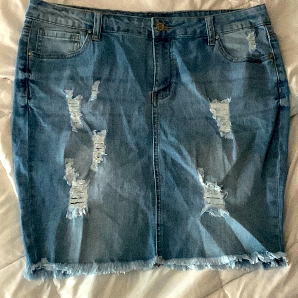 Wax jeans/ rue+ / blue Jean skirt